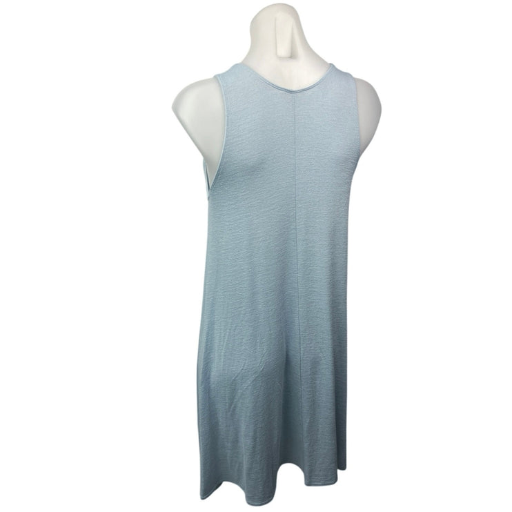 Aritzia Wilfred Blue Sleeveless Pull On Jersey Swing Midi Shift Tank Dress Sz S