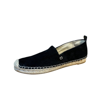 Sam Edelman Khloe Women's Black Suede Leather Slip On Espadrilles Loafer Size 9