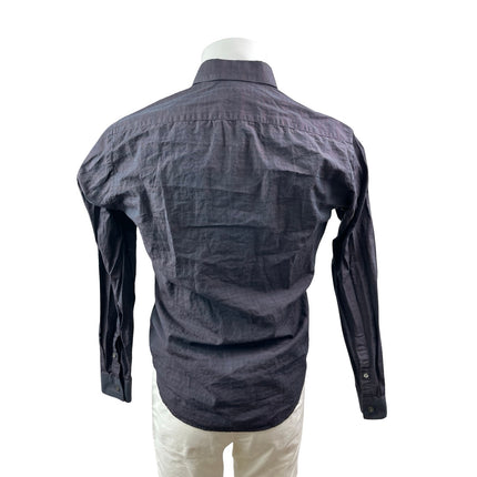 Theory Men's Black Striped Long Sleeve Collared Button Down Shirt Top Size S