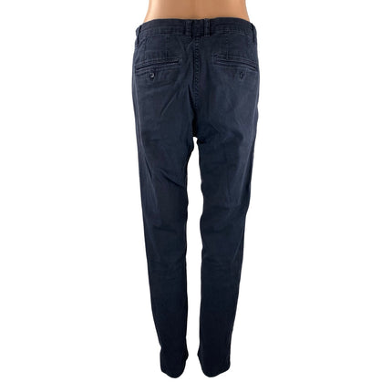 Zara Men's Navy Blue High Rise Tapered Straight Chino Denim Jeans Pants Size 30