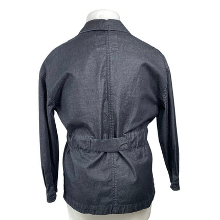Massimo Dutti Collared Long Sleeve Button Up Shirt Utility Denim Coat Jacket L