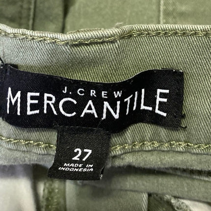 J.Crew Women's Green Mid Rise Skinny Leg Slim Fit Stretch Denim Jeans Pants 27