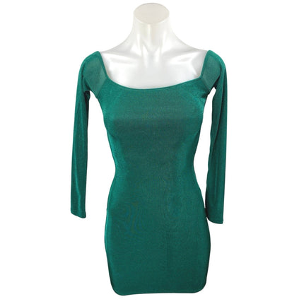 Princess Polly Green Long Sleeve Square Knit Stretch Mini Bodycon Dres Brie Princess Polly Green Long Sleeve Square Knit Stretch Mini Bodycon Dres Brie