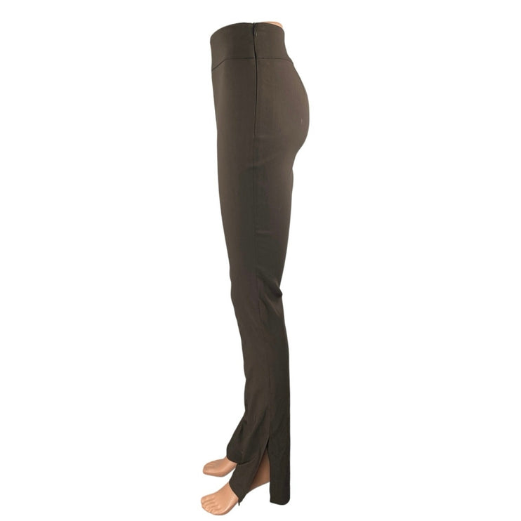 NA-KD Womens Brown High Waisted Slim Skinny Flare Trousers Pants Size US 6