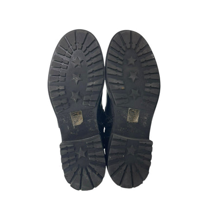 Kurt Geiger Stinger Womens Black Leather Buckle Strap Moto Biker Boots 40 US 9.5