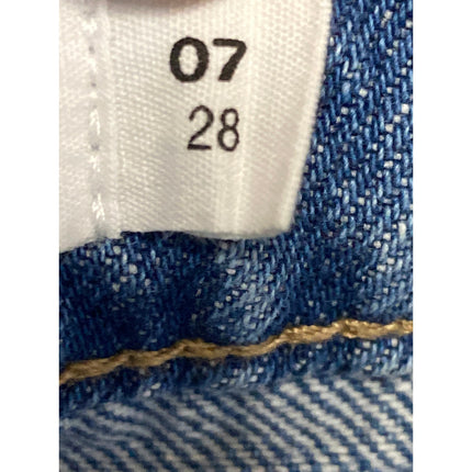 Garage Women's Blue Distressed High Waisted Wide Leg Baggy Denim Jeans Size 7