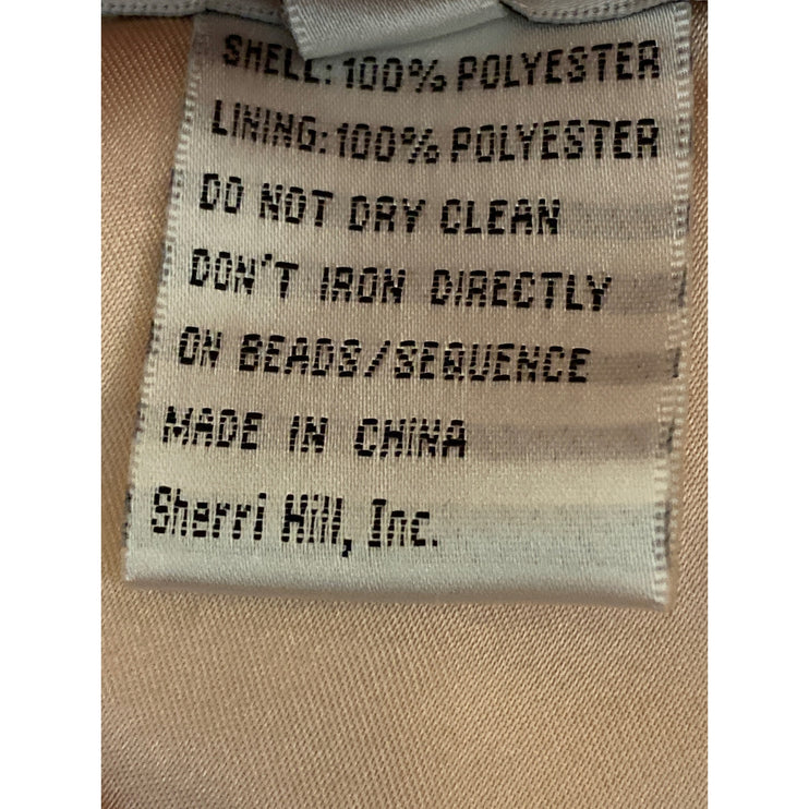 NEW Sherri Hill Pink Tulle Floral Embroidery Embellished Mini A-Line Dress Sz 18