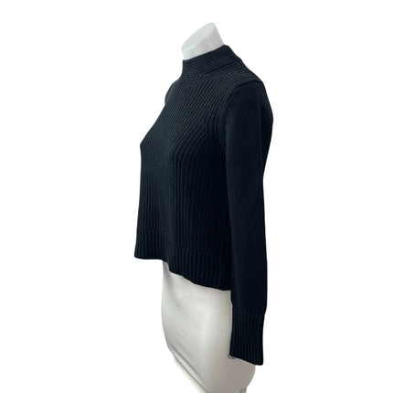 Banana Republic Women's Black Knit Mock Neck Long Sleeve Sweater Top Size XS