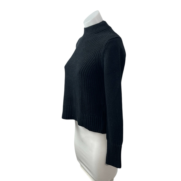 Banana Republic Women's Black Knit Mock Neck Long Sleeve Sweater Top Size XS