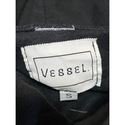 Vessel Black Embroidered Hooded Hoodie Long Sleeve Sweater Sweatshirt Top Size S
