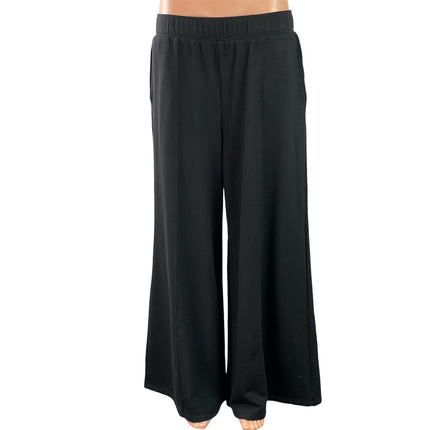 Gap Women's Black High Waisted Pleated Wide Leg Baggy Palazzo Trousers Pants M