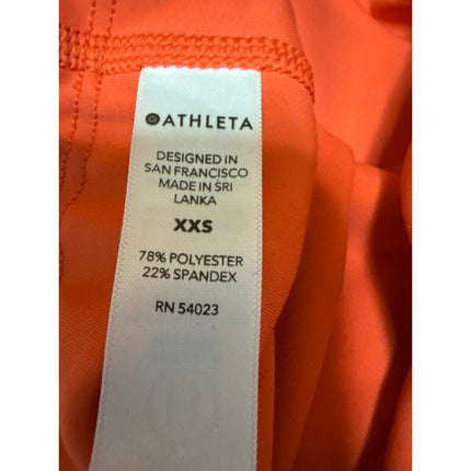 NEW Athleta Ultimate Stash 7" Pocket Orange Running Athletic Biker Shorts Sz XXS