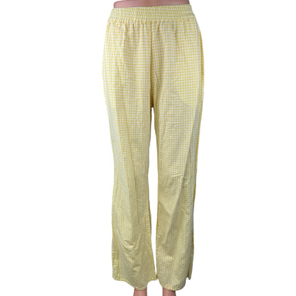 Urban Outfitters Motel Yellow Checkered Plaid Pull On Lounge Pajama Pants Sz S