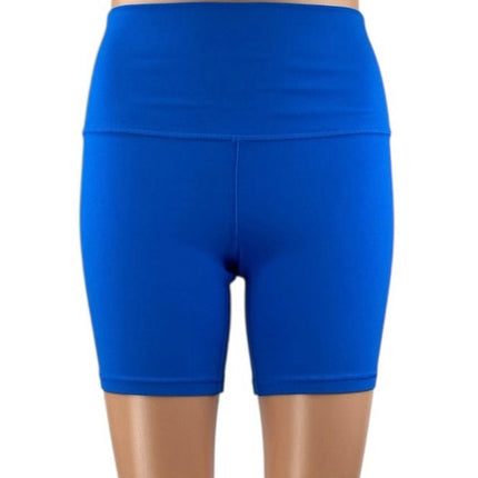 Lululemon Women's Blue Low Rise Yoga Workout Gym Athletic Biker Shorts Size 6