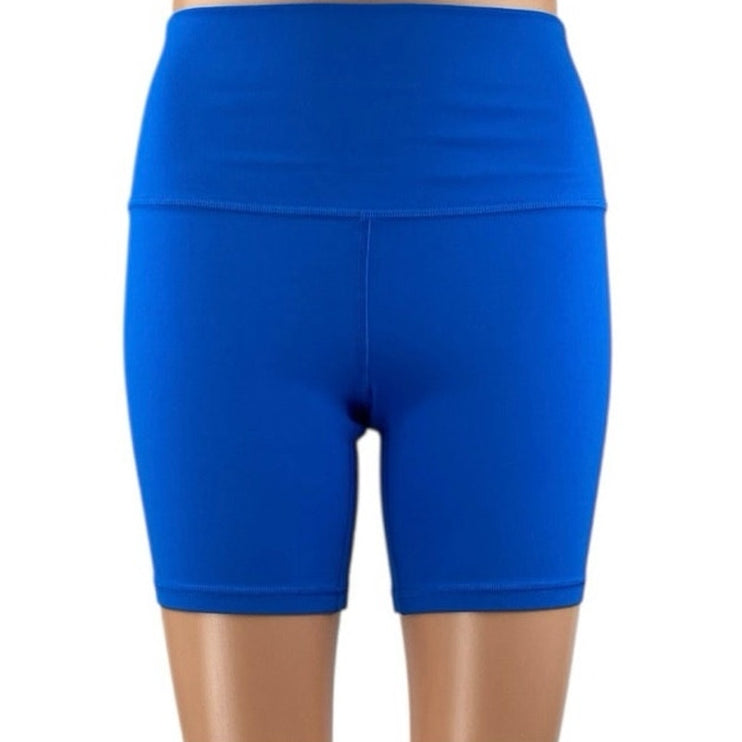 Lululemon Women's Blue Low Rise Yoga Workout Gym Athletic Biker Shorts Size 6