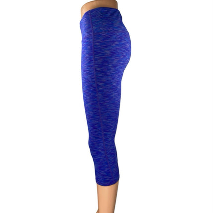Athleta Women Blue Purple Low Rise Capri Yoga Workout Athletic Leggings Pants M