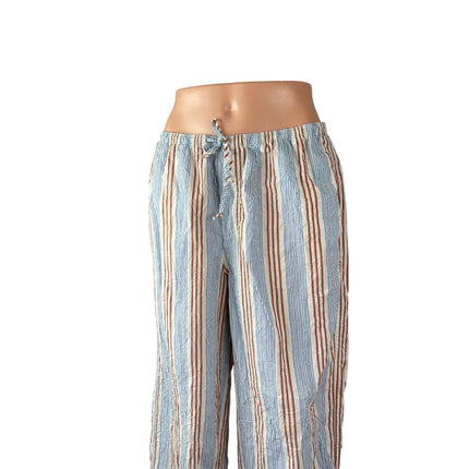 Urban Outfitters Women's Stripes High Rise Palazzo Wide Leg Trousers Pants Sz M