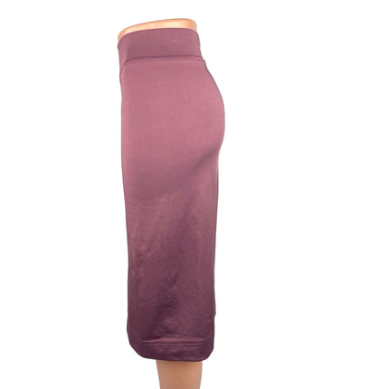 Kikiriki Pink Pull On Elastic Waist Stretch High Waist Straight Midi Skirt Sz S