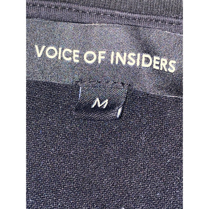 Voice of Insiders Black Cotton Crewneck Short Sleeve Graphic Tee T-shirt Top M