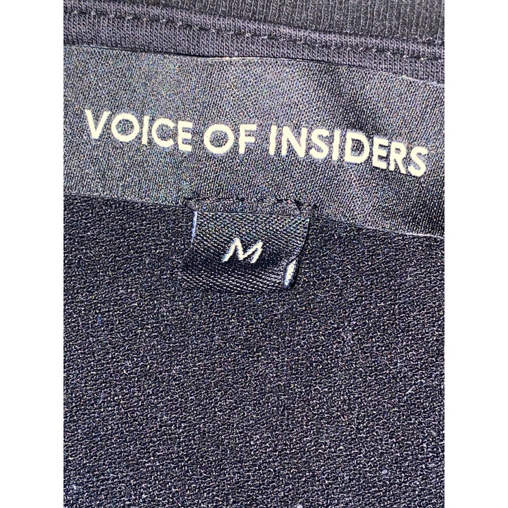Voice of Insiders Black Cotton Crewneck Short Sleeve Graphic Tee T-shirt Top M