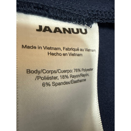 Jaanuu Blue Classic V-Neck Short Sleeve Pocket Medical Scrub Uniform Top Size M