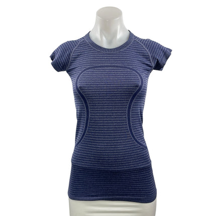 Lululemon Swiftly Tech Women's Blue Short Sleeve Athletic T Shirt Tee Top Size S