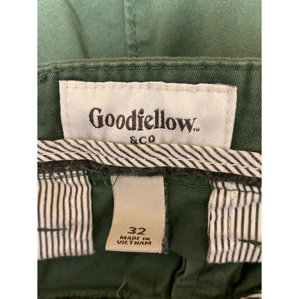 Goodfellow & CO Men's Green High Rise Slim Straight Chino Bermuda Shorts Size 32