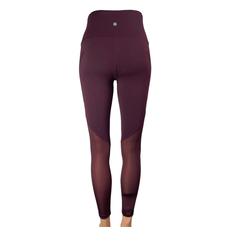 Lululemon Wunder Train Mesh Skinny Yoga Athletic Activewear Leggings Pants Sz 4