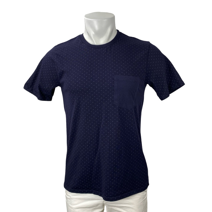 Sfera Mens Navy Blue Short Sleeve Crew Neck Pocket Regular Fit T Shirt Tee Top M
