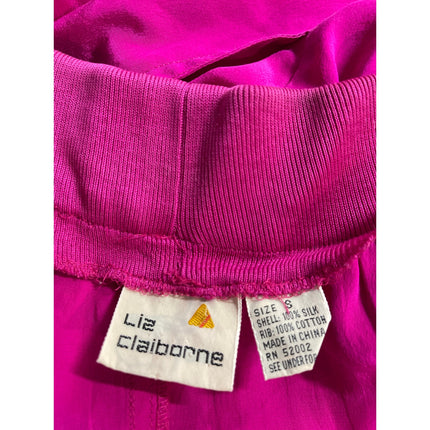 Liz Claiborne 100% Silk Women's Pink Elastic Waist Knee Length Pencil Skirt Sz S