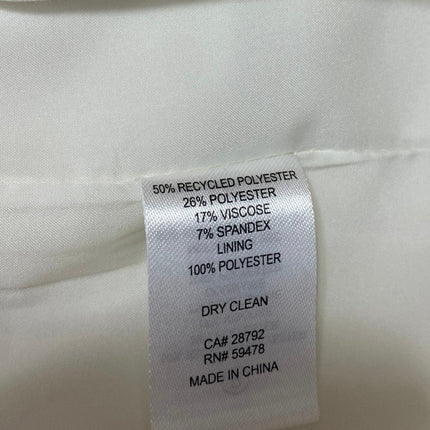 Joie Women's White Sleeveless One Button Notch Colalr Blazer Vest Jacket Size 6