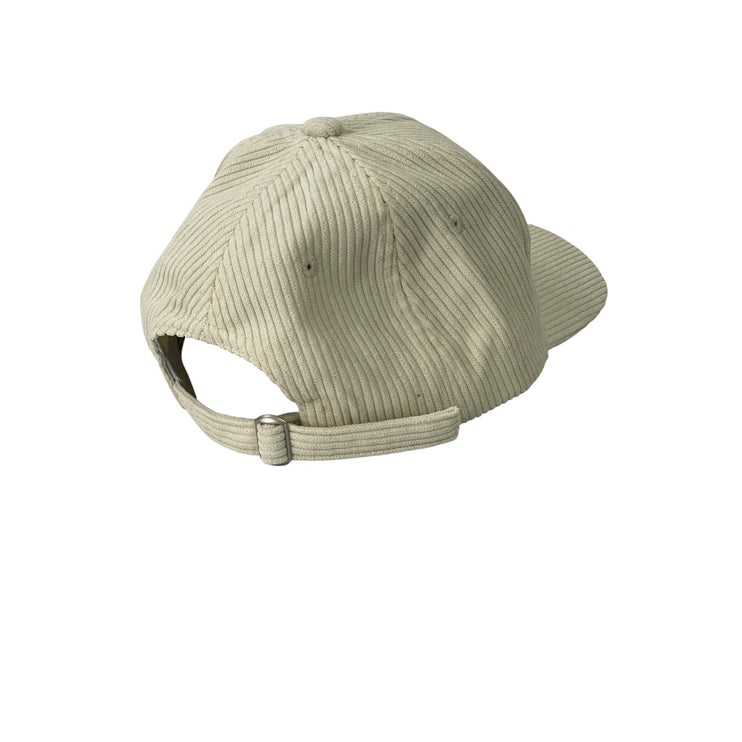 Guppy Women's Cream Ribbed Corduroy Strapback Baseball Cap Hat Size OS