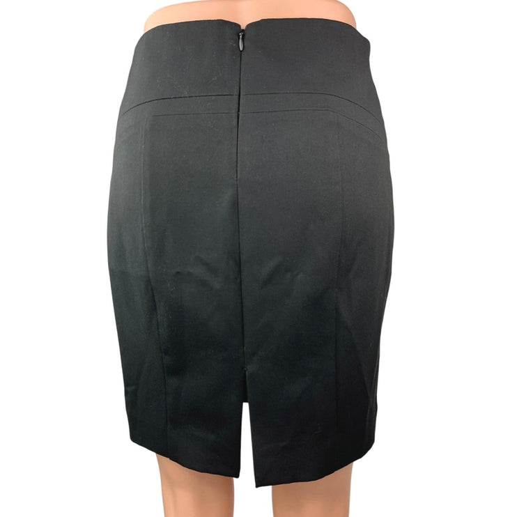 Express Women's Black Zipper Straight Pencil Knee Length Mini Skirt Size 0