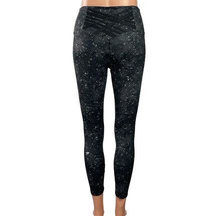 NEW Fabletics Define PowerHold Black Splatter High-Waist Active Leggings Pants S