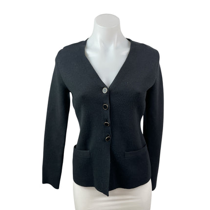 Abercrombie & Fitch Women's Black Long Sleeve Button Up Cardigan Sweater Top XS