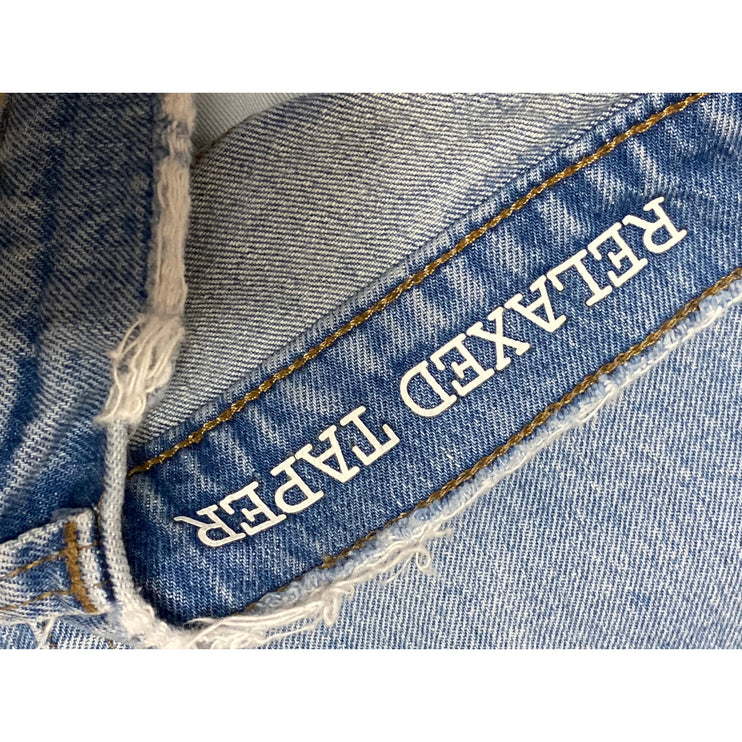 Madewell Women's Blue Baggy Barrel Carrot Balloon Tapered Denim Jeans Pants 32