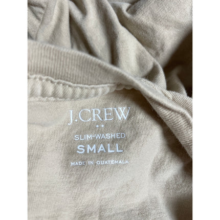 J.Crew Broken In Short Sleeve Pocket Men's Beige Slim Basic Tee T-Shirt Top Sz S