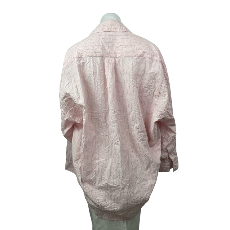 Urban Outfitters BDG Pink Striped Collared Long Sleeve Button Down Shirt Top S