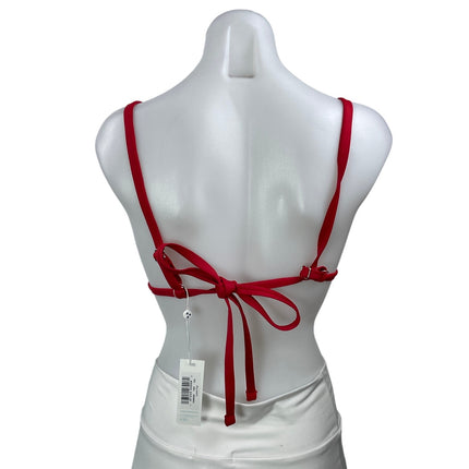 NEW Frankies Bikinis Women's Red Triangle Bralette Swimwear Bikini Top Size 2XL