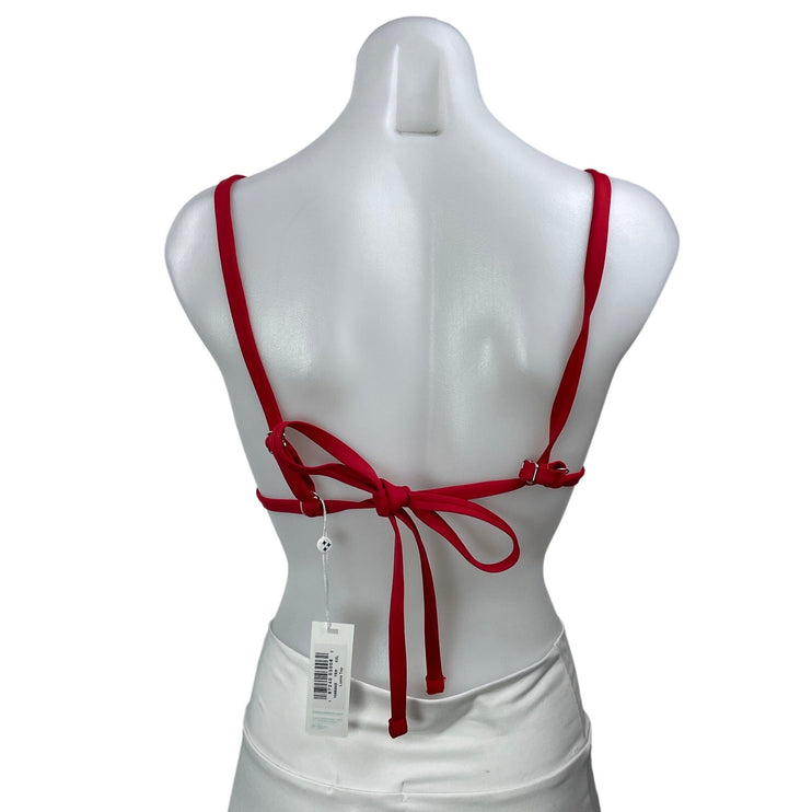 NEW Frankies Bikinis Women's Red Triangle Bralette Swimwear Bikini Top Size 2XL