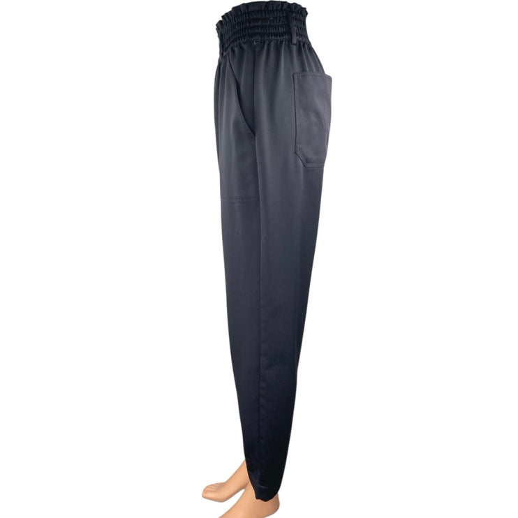 Abercrombie & Fitch Women's Black High Waisted Tapered Trousers Pants Size S