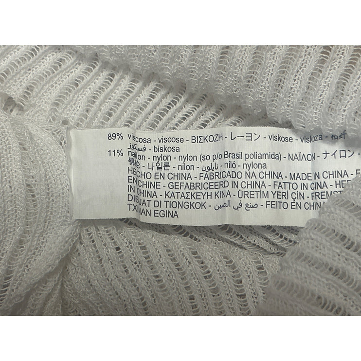 Zara Women's White Sleeveless Ribbed Knit Crew Neck Sweater Vest Tank Top Size S