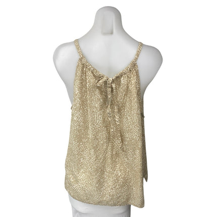 NEW Gap Beige Khaki Sleeveless Halter Keyhole Tie Back Tank Blouse Top Size XL