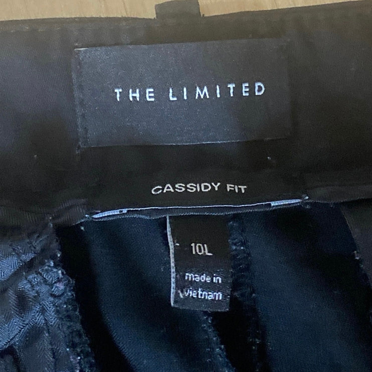 The Limited Women's Black High Rise Flare Bootcut Career Trousers Pants Size 10