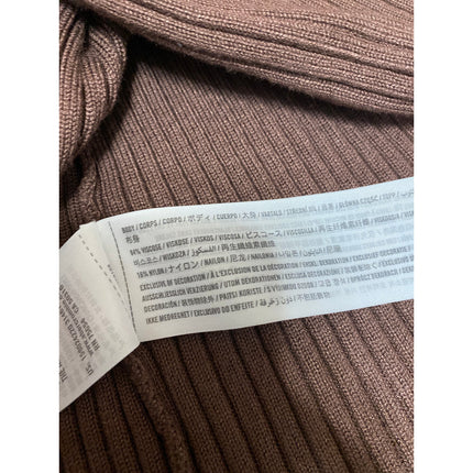 Abercrombie & Fitch Brown Rib Knit Sleeveless Keyhole Slit Midi Bodycon Dress XS