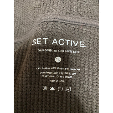 Set Active Women's Brown Zip Up Hoodie & Trousers Pants Activewear Set Size XL