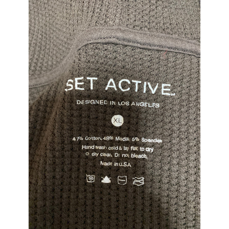 Set Active Women's Brown Zip Up Hoodie & Trousers Pants Activewear Set Size XL