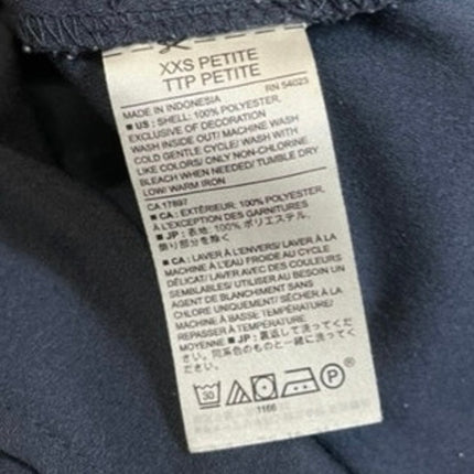 Banana Republic Blue Ruched Collared Long Sleeve Button Up Shirt Blouse Top XXSP