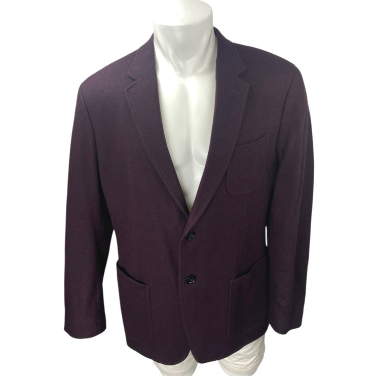 Banana Republic Mario Bellucci Men's Purple Wool Blazer Sposts Coat Jacket 44R