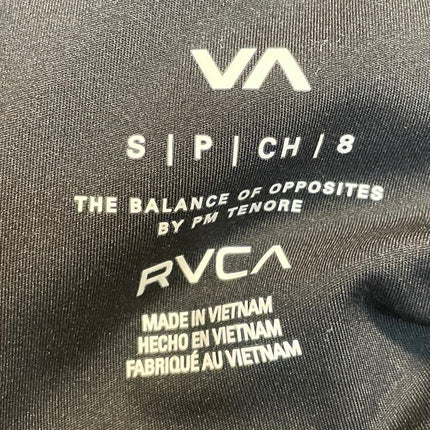 RVCA Womens Black Mid Rise Workout Athletic Activewear Running Biker Shorts S